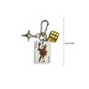 Poker and Dice Keychain Multielement Heart Shape Pendant Key Ring Couple Family Keychain Pendant