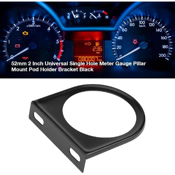 52mm Gauge Mount, Gauge Bracket Holder, 52mm 2 Inch Universal Single Gauge Mounting Panel, Gauge Pillar Mount Pod Holder