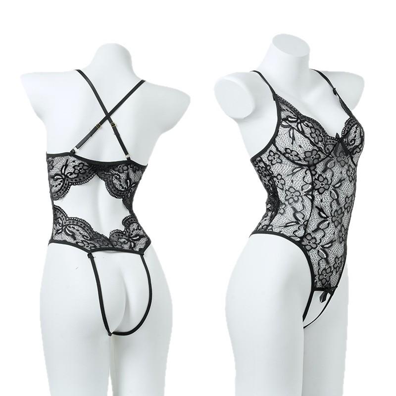 erotic underwear, sexy lace charm one-piece open file free of hot, pure desire