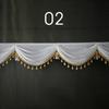 1M Detachable Curtain Ice Silk Swag for Wedding Party Stage Background Veil Home Curtain Decoration Cloth Wave Curtain Tassel