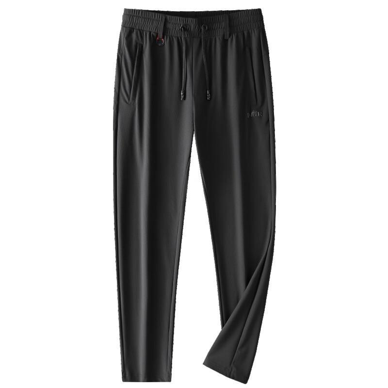 OEING Men's Quick-Dry Ice Silk Casual Sports Pants