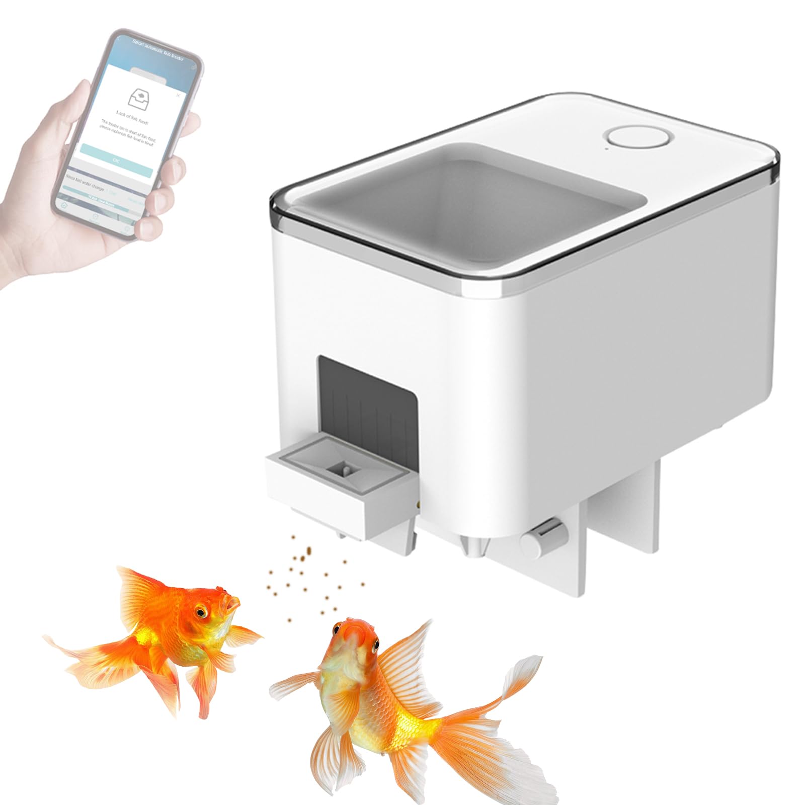 

WiFi Intelligent Timing Automatic Feeder Aquarium Goldfish Feeder 100ML Large Capacity Fish Feeder APP control