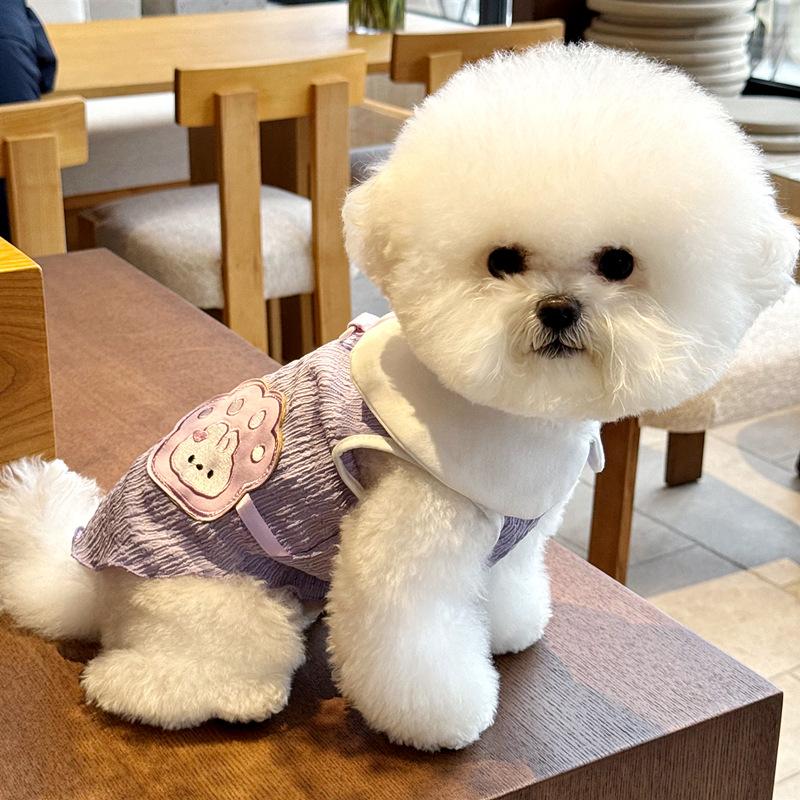 Summer Thin Teddy Bichon Pomeranian Yorkshire Poodle Small Dog Cat Pet Traction Dog Clothes