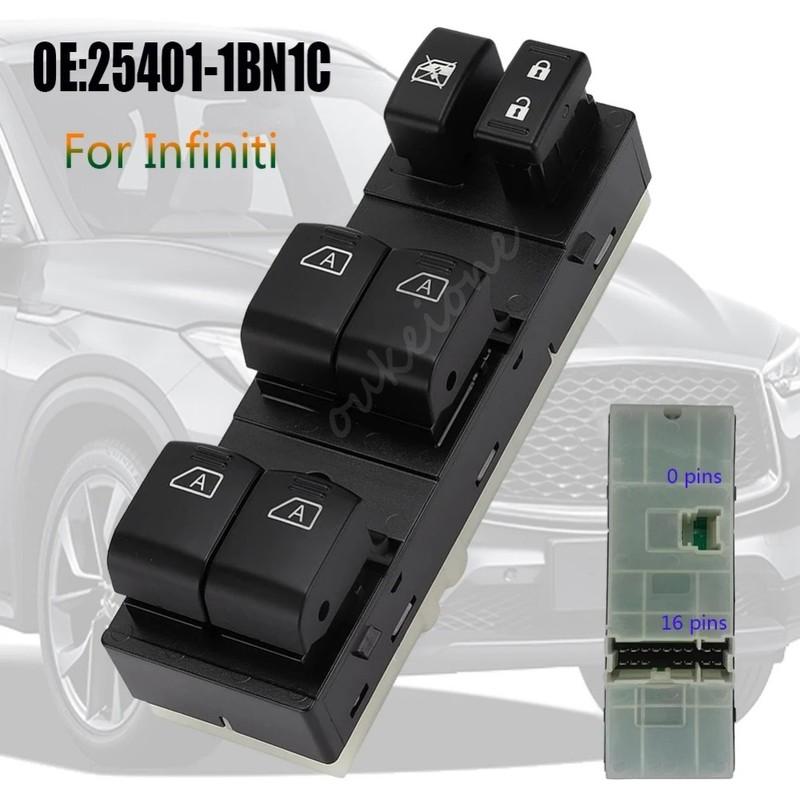 

For Infiniti EX25 EX35 EX37 FX35 CLS51 NISSAN QX50 QX70 Master Electric Power Window Door Switch Lifter Button Front Left Parts