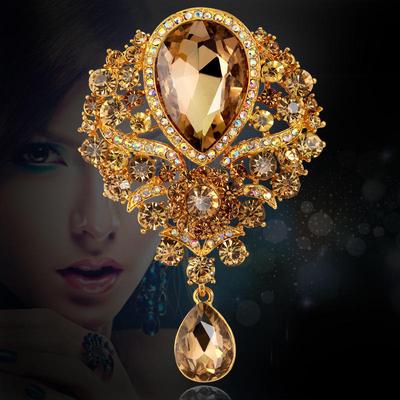 The Latest High-grade Diamond Glass Brooch Pendant Female Fit Glass Explosion Models Brooch