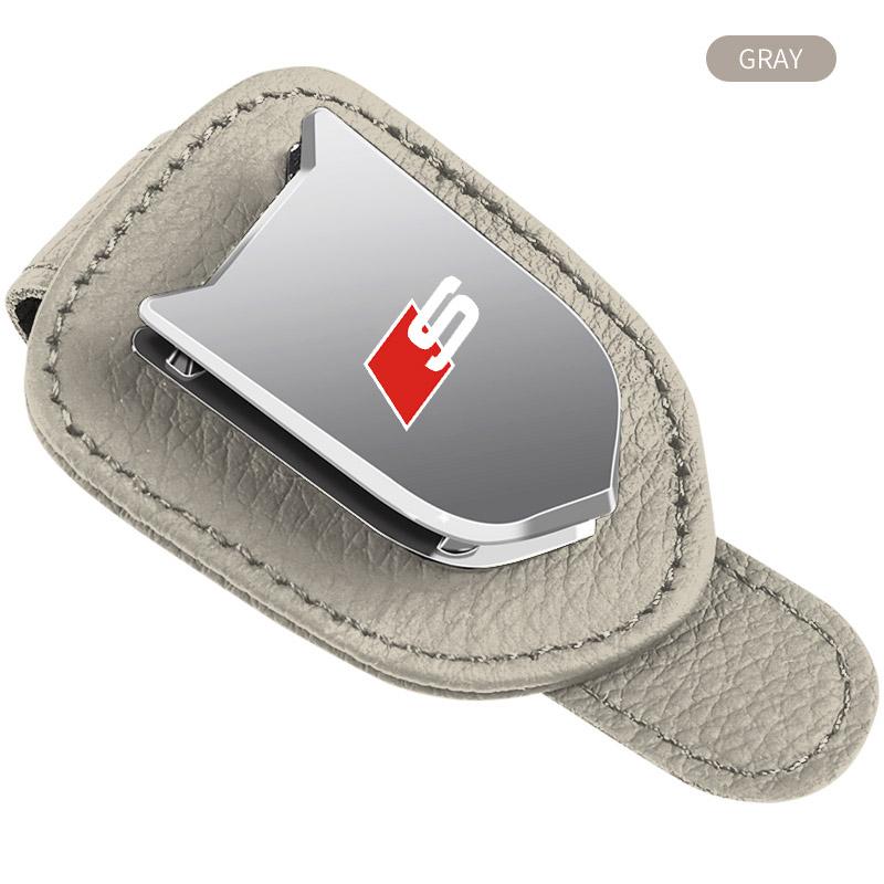 Car Auto Sun Visor Glasses Box Sunglasses Clip Card Ticket Holder Stand for Audi A3 A4 B5 B6 A3 8P 8V 8L A5 A6 C6 C5 A1 A7 A8 Q2 Q3 TT RS3 RS4
