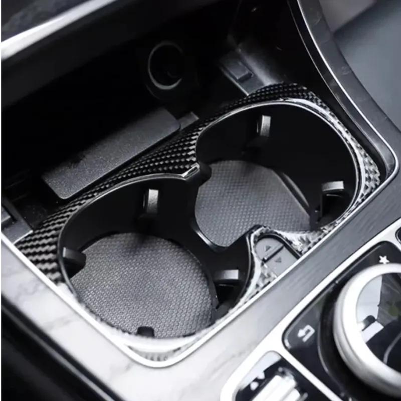 Carbon Fiber Car Interior Central Steering Wheel Window Lifting Button Frame Trim Sticker For Mercedes Benz V Class W447 2015-20