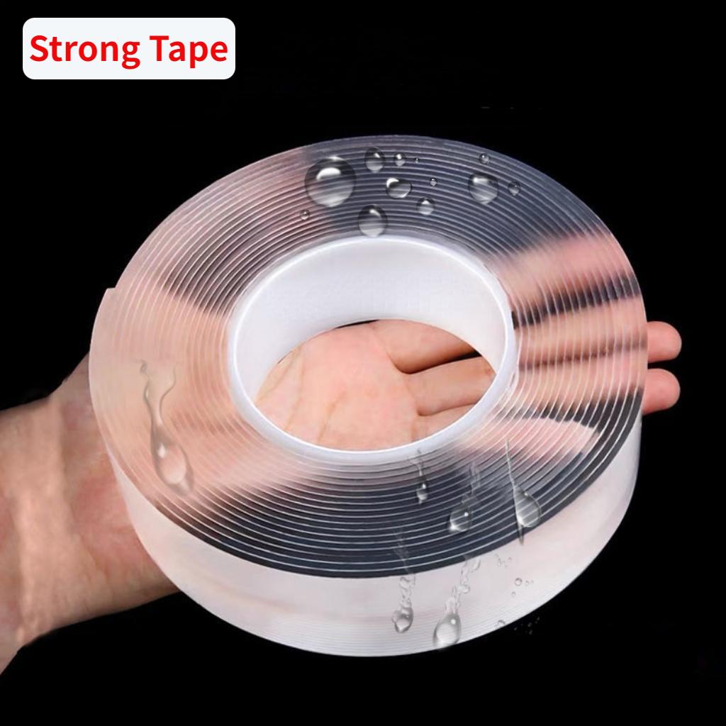 Power Tape Bandă superidere dublă Bandă adezivă foarte puternică Bandă anti-alunecare Bandă transparentă impermeabilă pentru bucătărie, baie