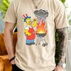 2026 New Summer Cartoon Family Dad Barbecue Graphic Print Cotton Short Sleeve Tshirt Unisex Unisex Unisex Casual Streetwear Tops