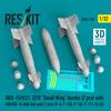 Reskit Guided Bombs with Data Link Pod Plastic Model Kit Parts 1/32 GBU-15(V)21, 22/B (2 Pieces) AN-AXQ-14 (1 Piece) RSK32-0539 (Airplane)