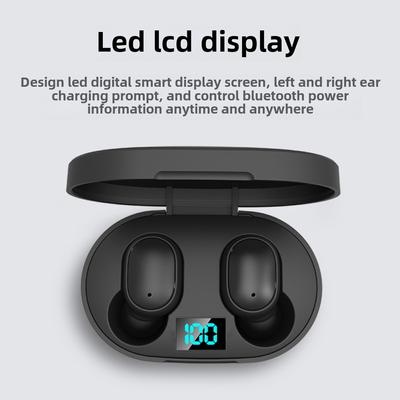 New Bluetooth Headphones Ultra Long Life with Digital Display In-ear Noise-cancelling Wireless High-power Headphones
