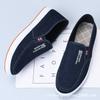 Mens Slip-On Canvas Loafers Breathable Non-Slip Casual Shoes Fall