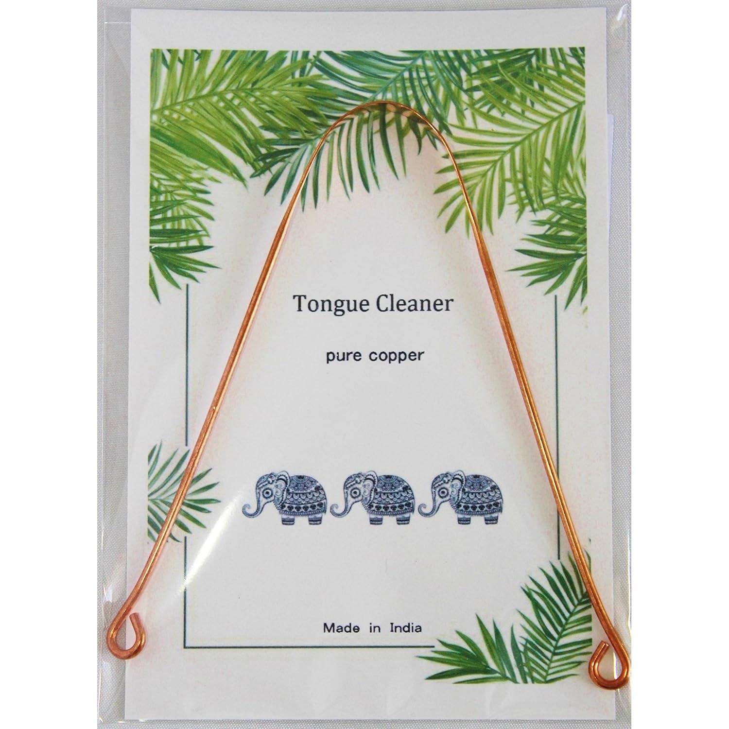 Copper tongue scraper Ayurvedic cleaning cleaner bad breath prevention 1 piece (x 1)