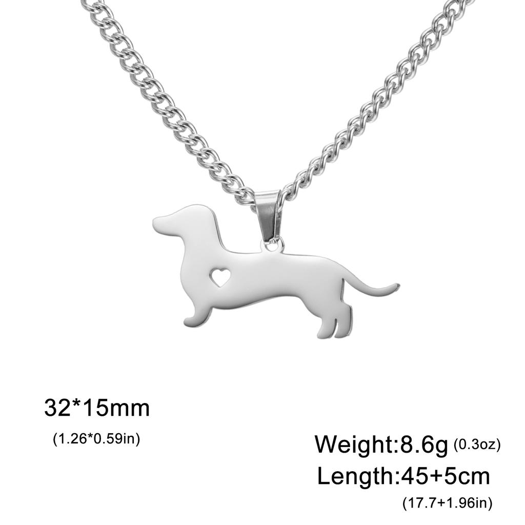 Teamer Claw And Dog Pendant Stainless Steel Necklaces For Woman Man Cute Pet Animal Amulet Minimalist Jewelry Birthday Gne Gifts