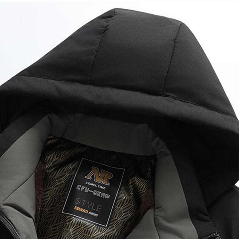 Pierre Cardin Men's Hooded Thickened Warm Cotton Jacket