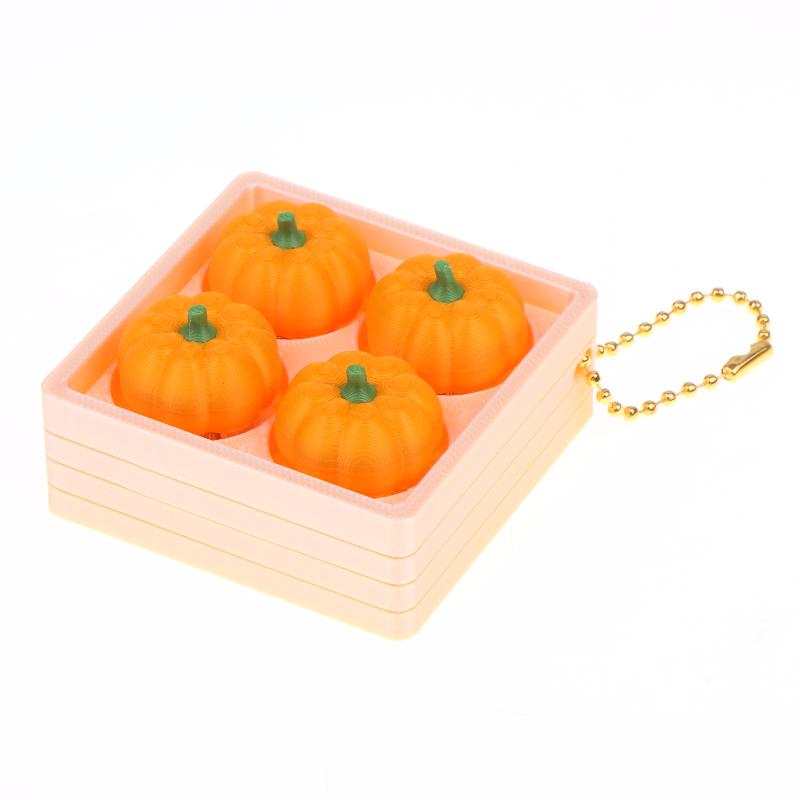 Creative Cute Fruit 2/4-Square Button Keychain Kids Portable Stress Relief Toy Charm Couple Bag Ornament