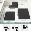 Set of 3 Bathroom Rug Bath Mats for Bathroom Floor Super Thick Soft Shaggy Chenille Bath Mats Dry Fast Water Absorbent Bath Mats