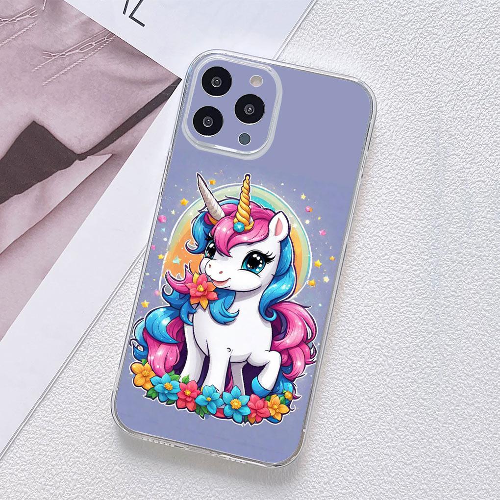 Regenbogen Einhorn Anime Cartoon Pferd Handyhülle für Motorola Moto G13 G14 G53 G54 G62 G72 G82 G84 E13 E20 G42 G32 G23 G22 Hülle