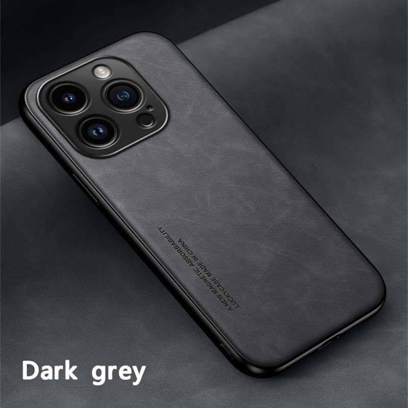 Built-in Metal Magnetic Case For iPhone 16 Pro Max 15 14 Plus 13 12 Mini 11 Protective Cover Silky Feel Coque Fundas Capa