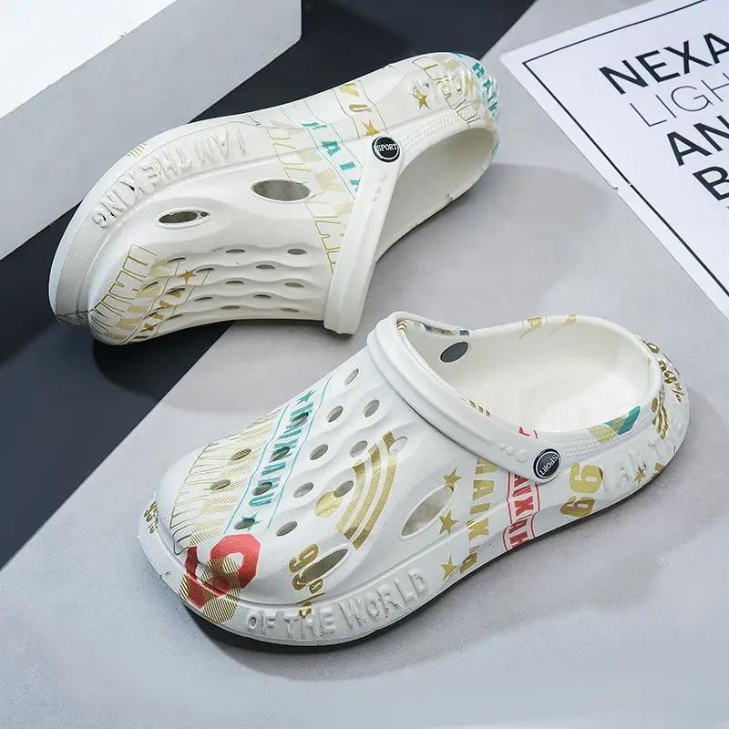 Men's Shoe Platform Slides Slip-resistant 2024 Fashion Male Slipper Rubber Low Price Cheap Shoes Liquidation Style Elegant Eva