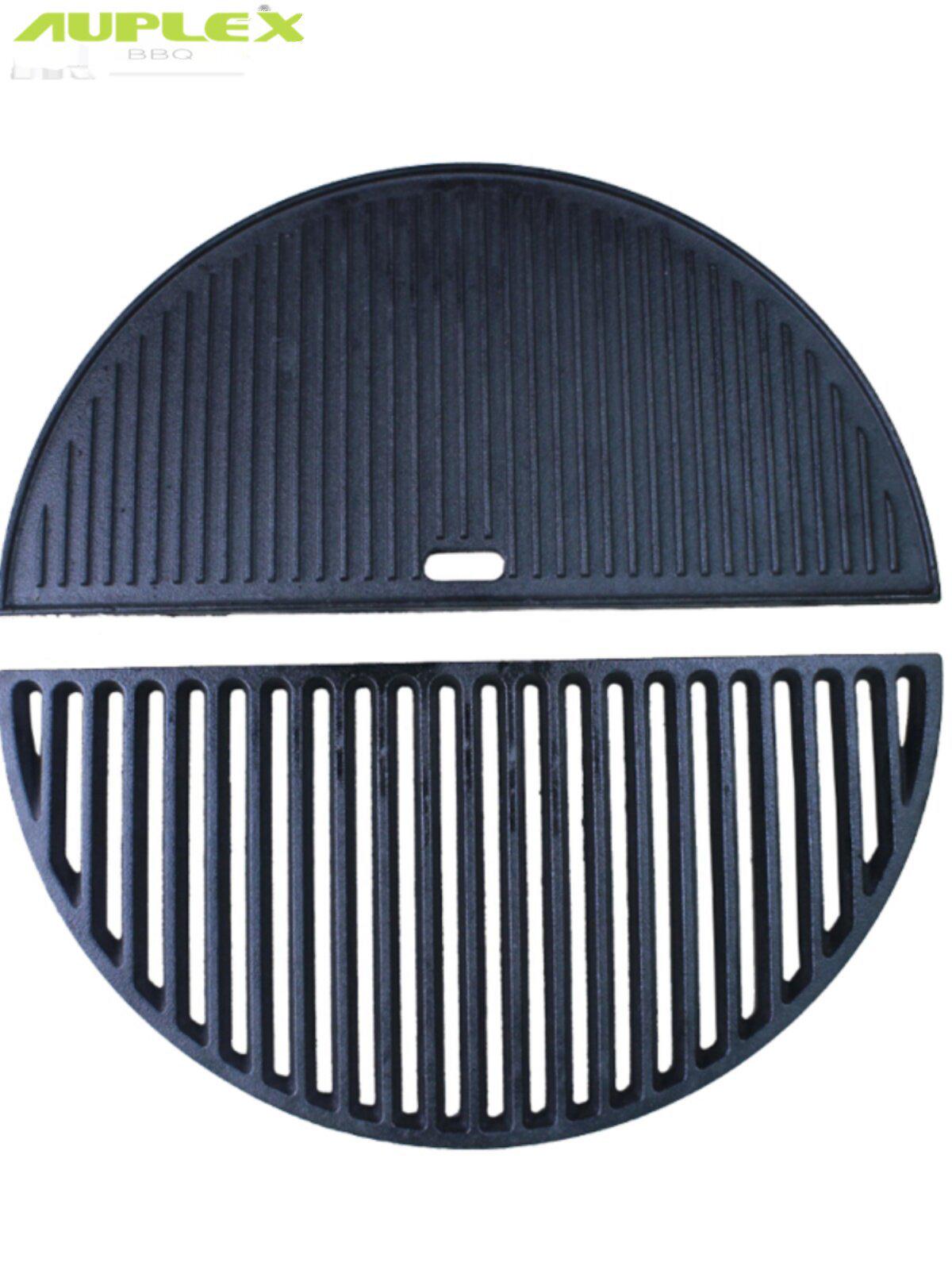 21 Ceramic Grill Half-Round Cast Iron Grate & Half-Moon Griddle Plate Half-moon Grate