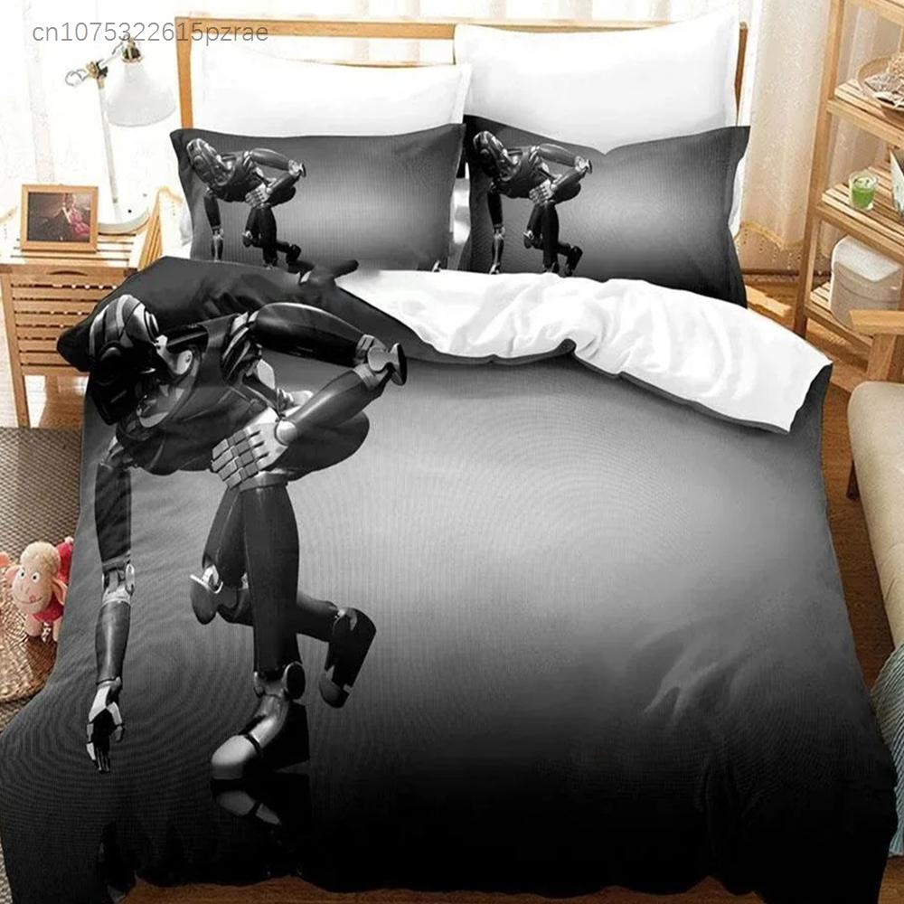New Sci Fi Robot Anime Bedspread Single Twin Full Queen King Size Bed Cover For Adults Boys Bedroom Quilt Cover Pillowcase