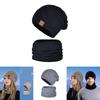 Knitted Winter Hat And Neck Warmer Set With Windproof Insulation For Men And Women