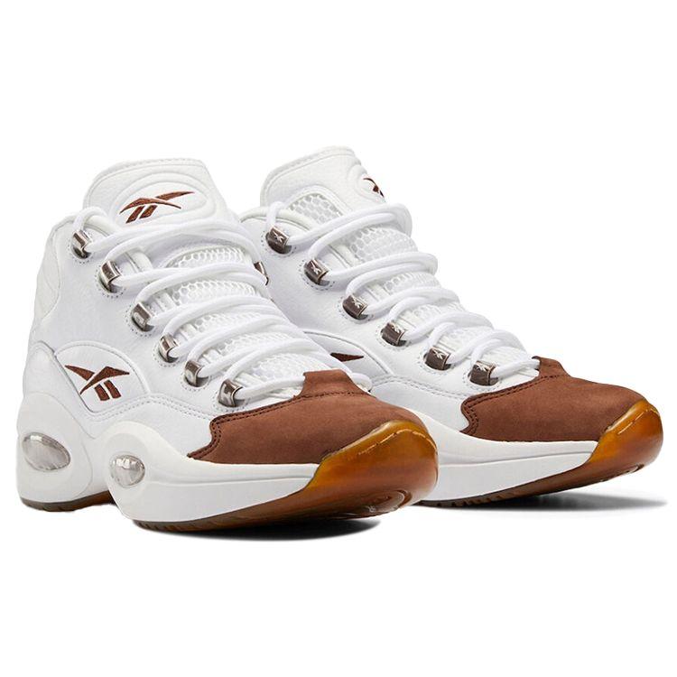 Reebok Question Mid Mocha Toe Men Sneakers White Footwear-White Brush-Brown GX0241