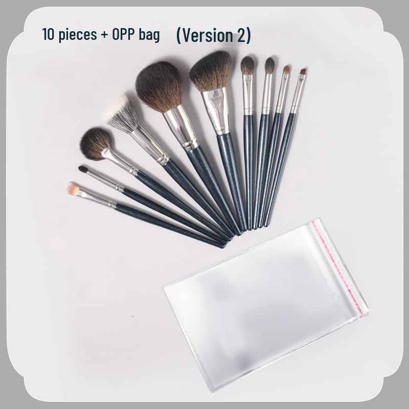 15-Piece Animal Wool Makeup Brush Set for Beginners - Includes Eyeshadow, Nose, and Concealer Brushes
