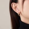Women's Luxury Textured Metal Hoop Earrings - Versatile Niche Design