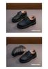 Boys' Black Leather Loafers - Soft Sole for Spring/Autumn, British Style, Perfect for Primary School Performances