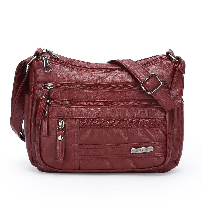 China Mom Bag New Fashion Simple Shoulder Bag Solid Color Versatile Multi-compartment Large Capacity Crossbody Bag Women