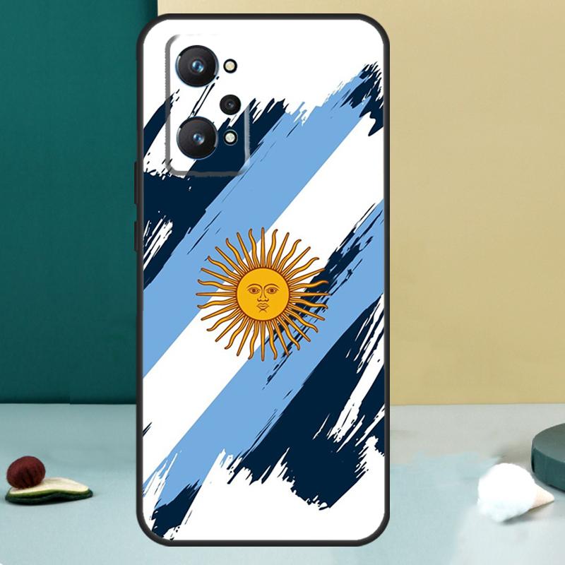 Argentine Flag For Realme 14 13 Pro Plus 10 11 12 GT 5 6 6T GT7 Pro C61 C55 C53 C51 C21Y C25S C75 C67 Case