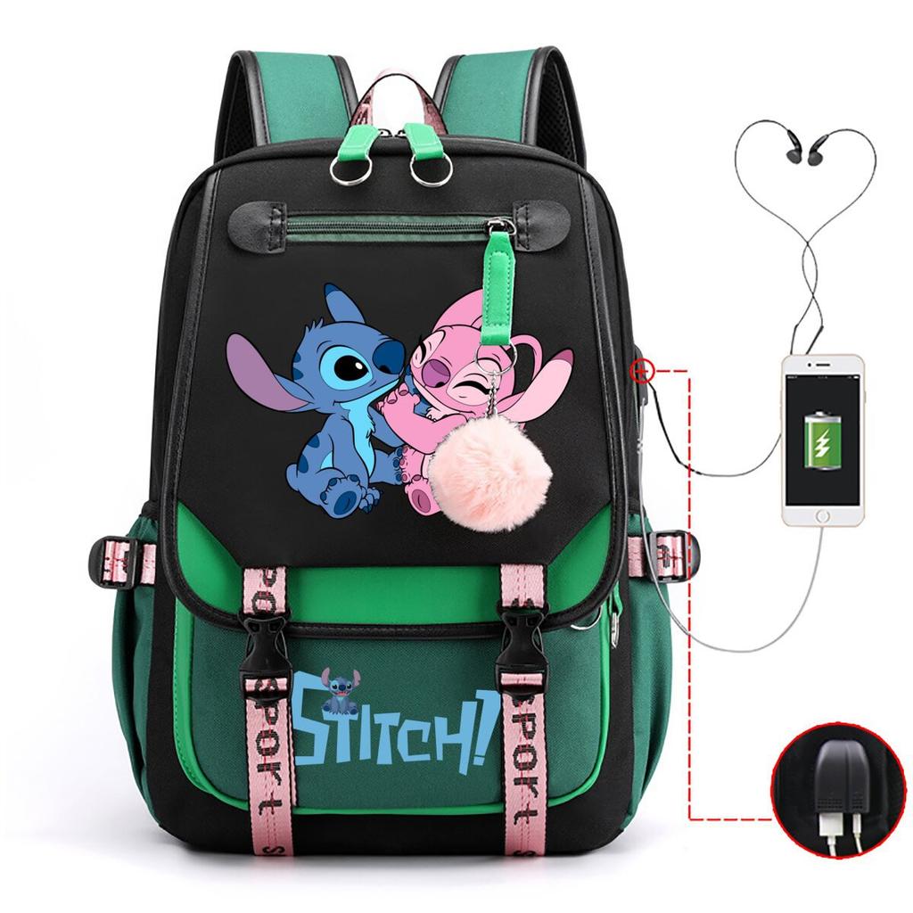 Campus-Style Cartoon Print Personalized Versatile Backpack, Student Casual Large-Capacity Backpack