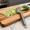 4-in-1 Stainless Steel Scallion Slicer & Shredder Multi-Function Kitchen Tool for Julienne Ginger Ergonomic Rust-Proof Essential for Chopping Slicing