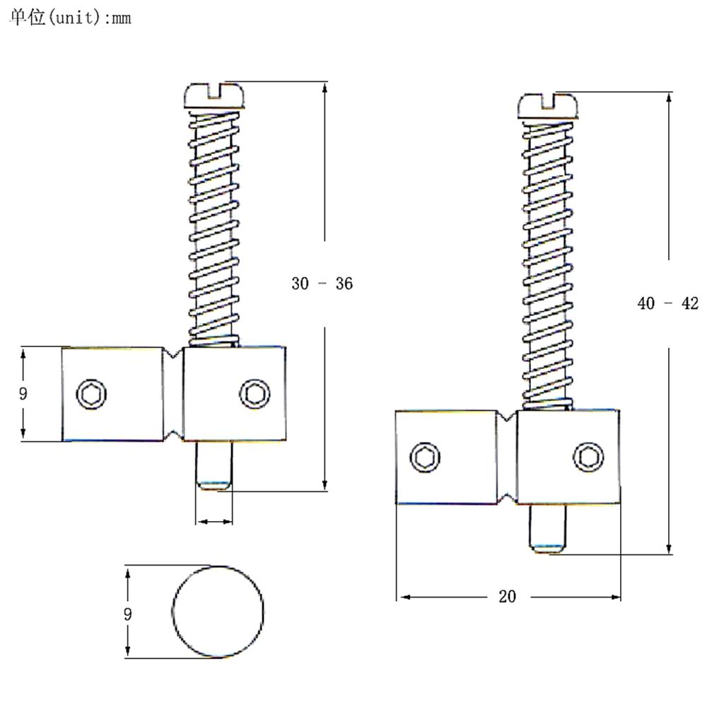 Set of 2 Long and 2 Short Electric Bass Guitar Bridge Saddle Mounting Screw Fixed String Saddle Guitar Accessories