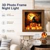 DIY Halloween Shadow Box Frame Memory Boxes Display Case LED Night Light Gothic Decor for Collectibles Medals Home Decoration