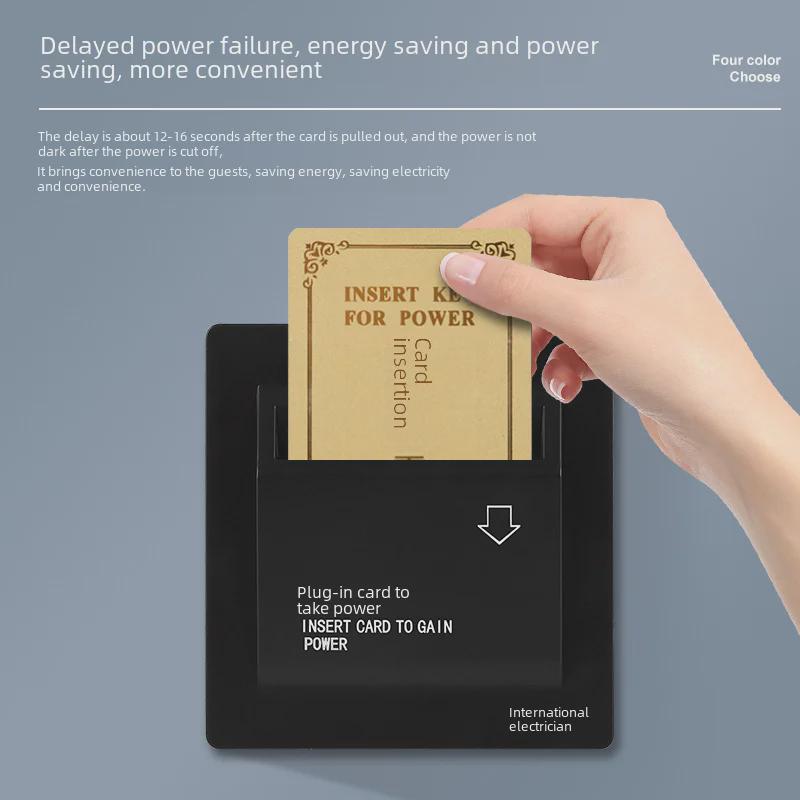 „Comutator de alimentare tip 86 40A pentru hotel pentru frecvență înaltă/joasă și compatibilitate cu cardul universal”