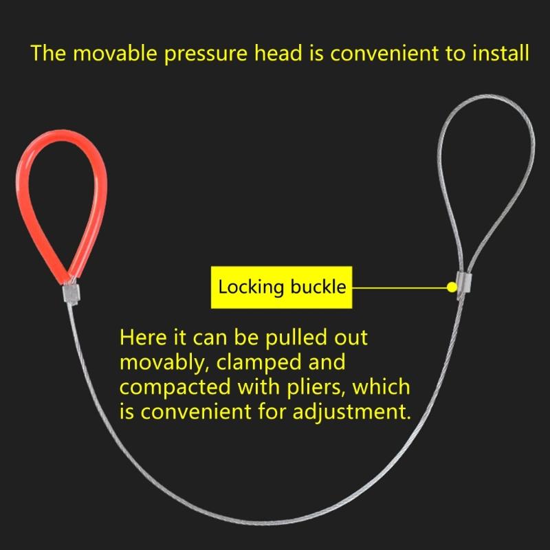 Professional Safety Cable With Clip For Lifting Machine Strong Load Bearing 61cm Length Anti Stretch Rust Proof