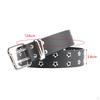 Double Eyelet Belt Women Punk PU Waist Adjustable Skirt Waistband for Cosplay