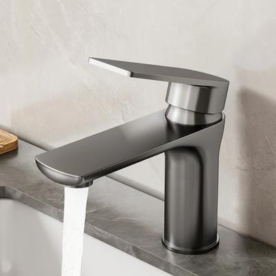 Stainless Steel Bathroom Faucet Hot Cold Water Basin Mixer Sink for Household Washbasin with Cabinet