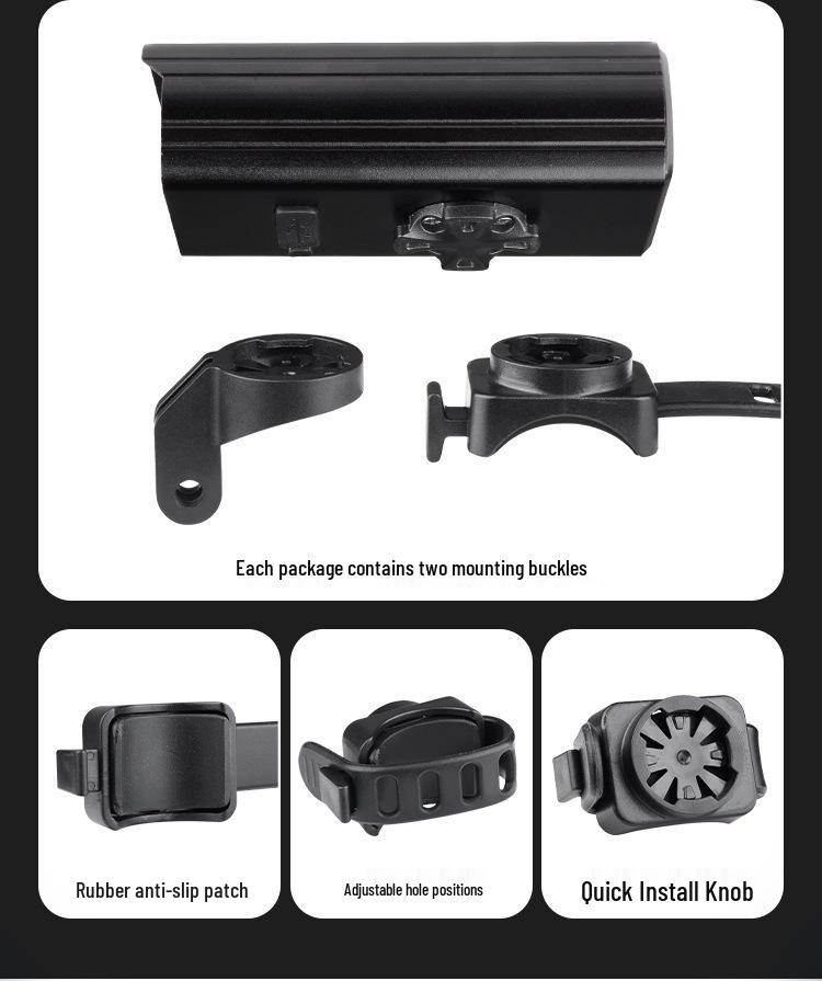 New High-Brightness Aluminum Bicycle Headlight: Waterproof Digital Display Cycling Light for Mountain Bikes