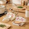 Non-Slip Ceramic Pot Lid Holder Bear Shape Cutting Board Holder Cookware Holder Kitchen