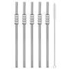 5pcs Ice-sugar Gourd Glass Straws Set High Borosilicate Drinking Straw Set with Brush Milk Shake Cocktail Straw Bar Drinkware