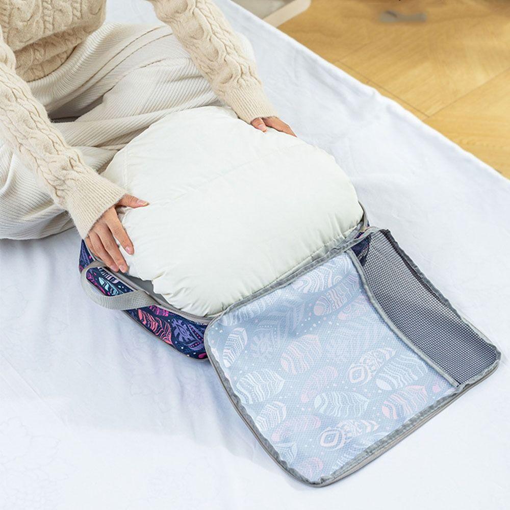 4pcs/set Printed Compression Storage Bag Foldable Luggage Storage Bags Set Packing Cubes  Clothes