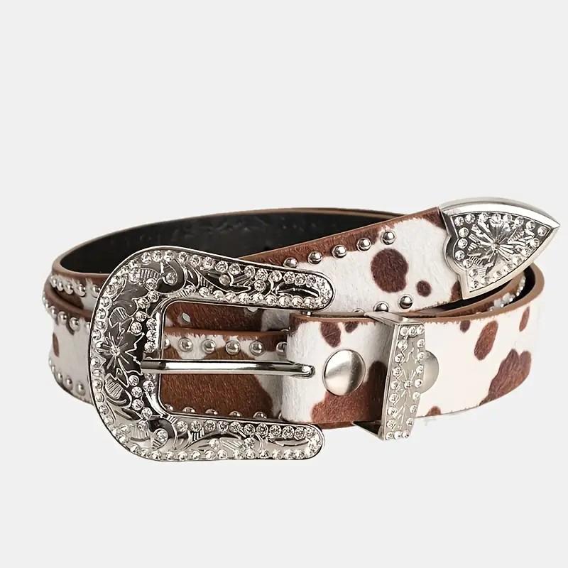 Women's Retro Casual Trend Carved Buckle Belt For Women Men,Punk Rivet Belt, Paired With Jeans , Skirts-For Ideal Gifts