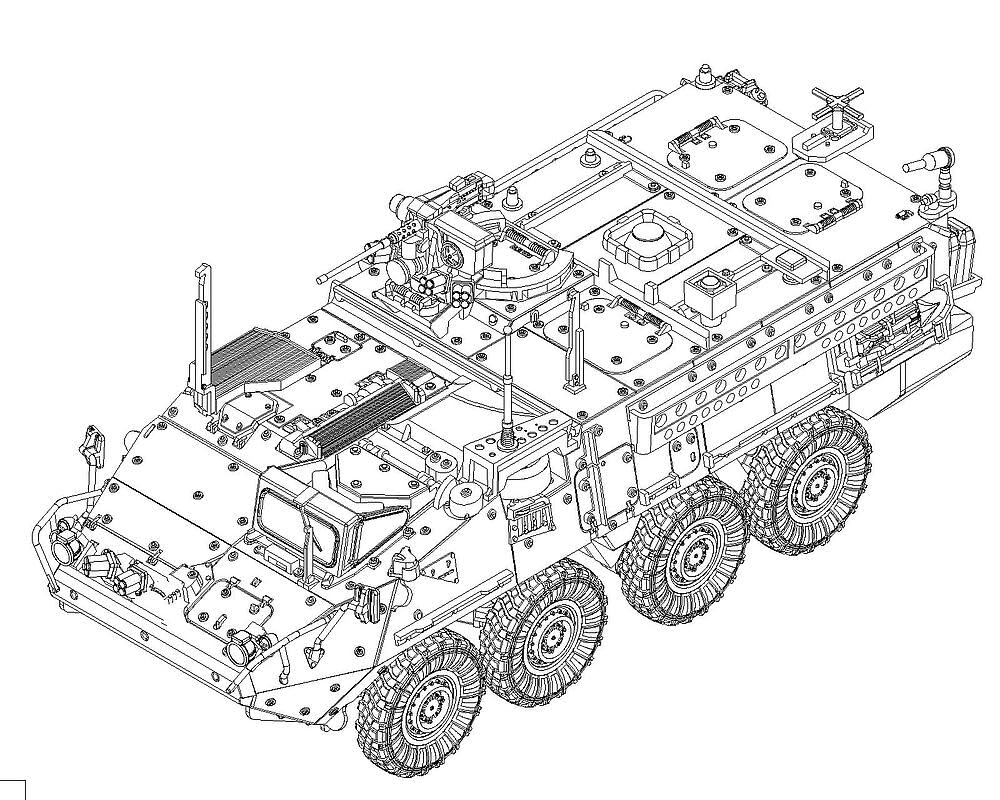 

Trumpeter 1/72 scale American M1130 Stryker Command and Communication Vehicle Plastic Model Kit 07423 (Combat Vehicle)