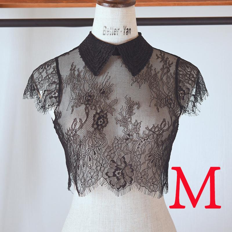Elegant Black Fake Collar Lace Elegant Women Fake Half Shirt Detachable White False Collars Woman Neckwear Clothing Accessories