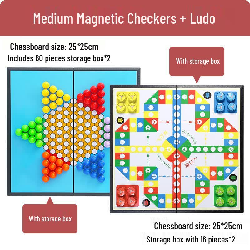 

Magnetic Checkers Educational Toy