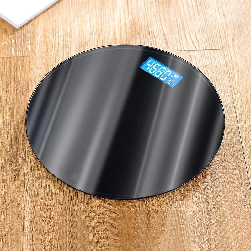 Round Solid Color Health Scale Body Fat Scale Accurate High-end Weight Scale Household Adult Electronic Human Body Weight Scale